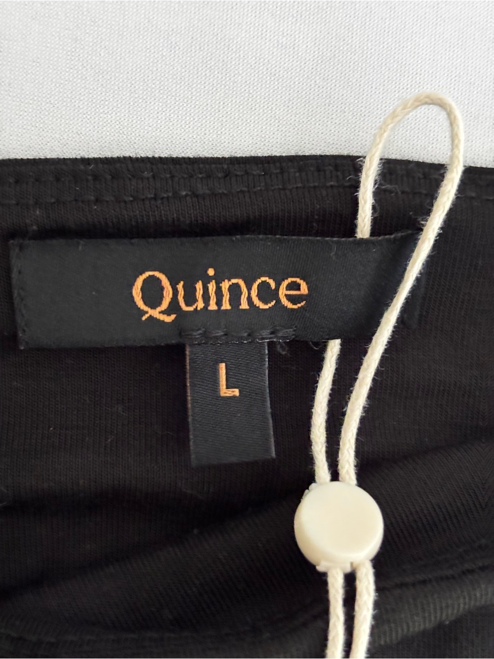Quince Tencel Jersey Side Tie Midi Dress Black Large NWT Square Neck - Picture 8 of 13